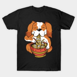 Cavalier King Charles Spaniel Ramen Noodles T-Shirt